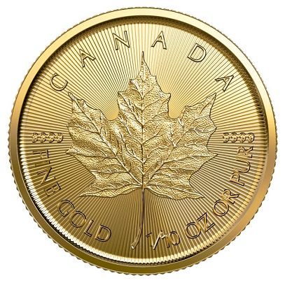 Kanadyjski Liść Klonowy 1/10 uncji złota