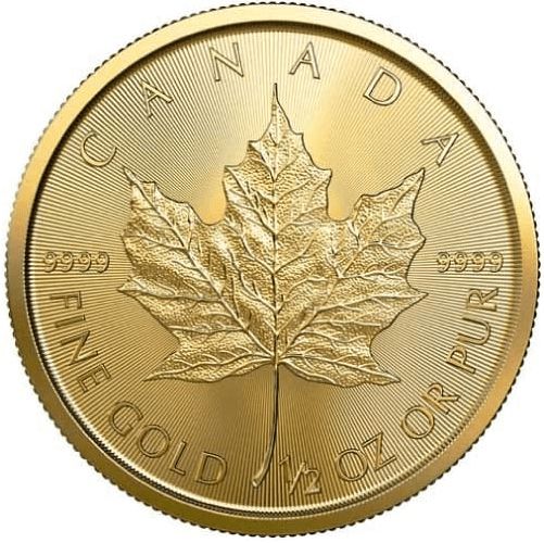 Kanadyjski Liść Klonowy 1/2 uncji złota