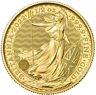 Britannia 1/2 uncji złota