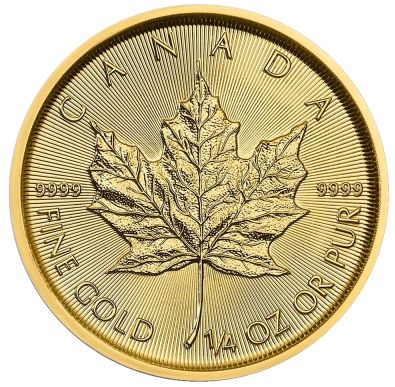 Kanadyjski Liść Klonowy 1/4 uncji złota